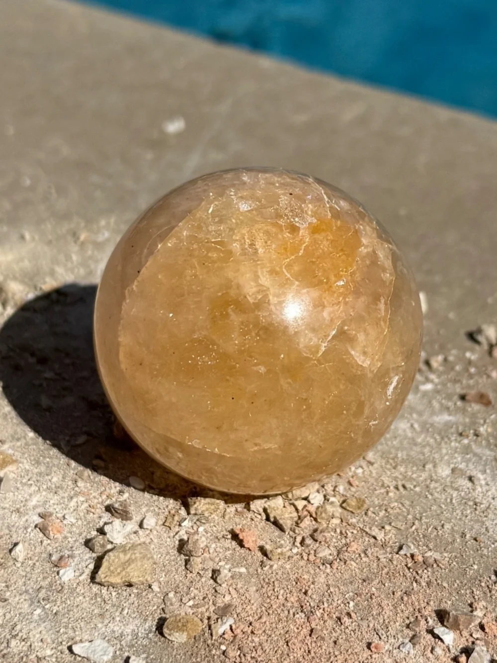 Mexican Honey Amber Calcite Crystal Sphere